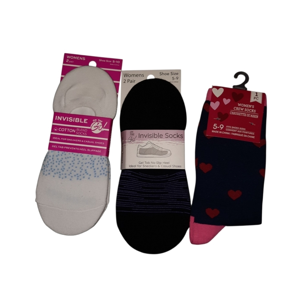 Socks 3 Pairs Size 5 9 NWT